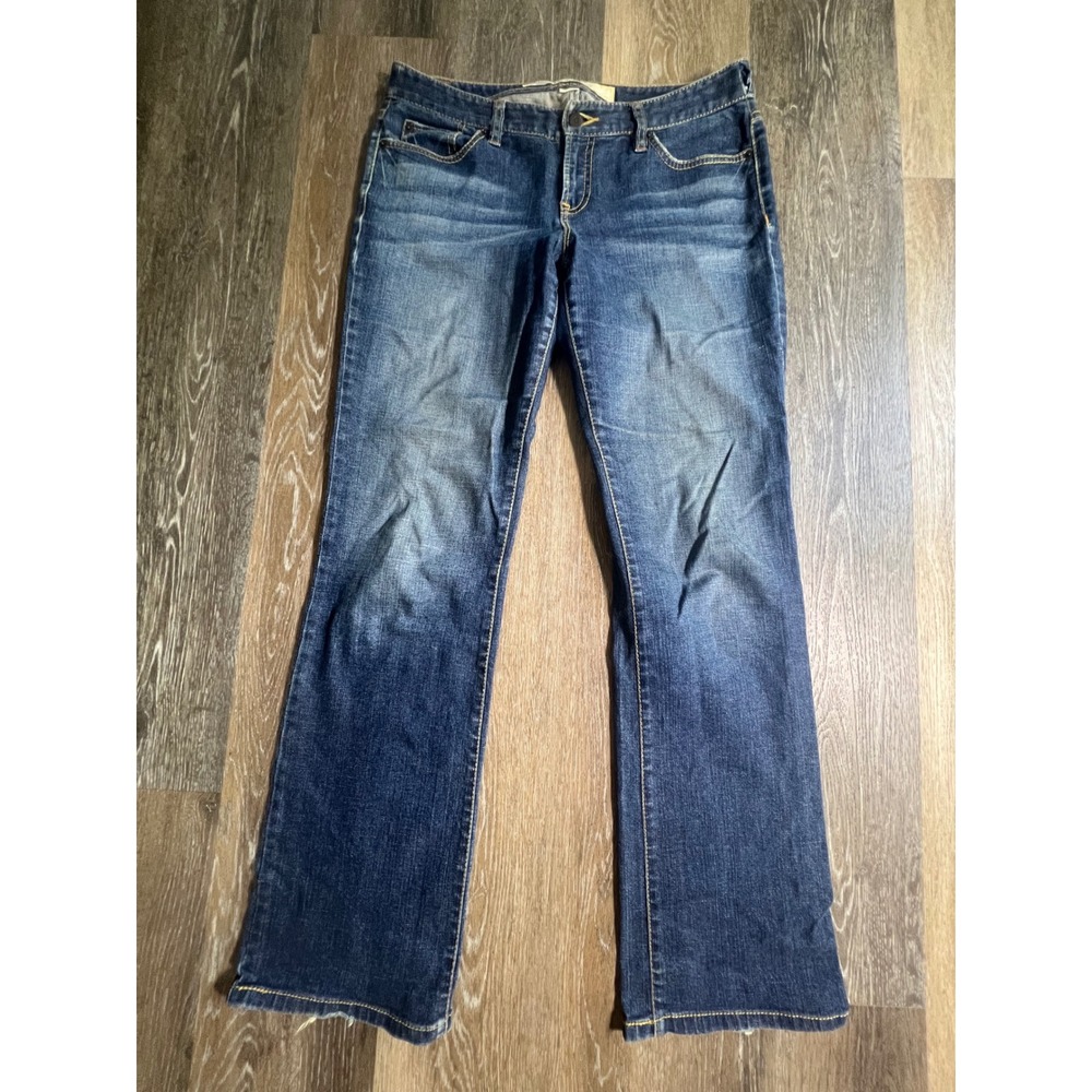 Ann Taylor Loft Slim Bootcut‎ Jeans Womens 6 Blue Medium Wash Mid Rise Stretch
